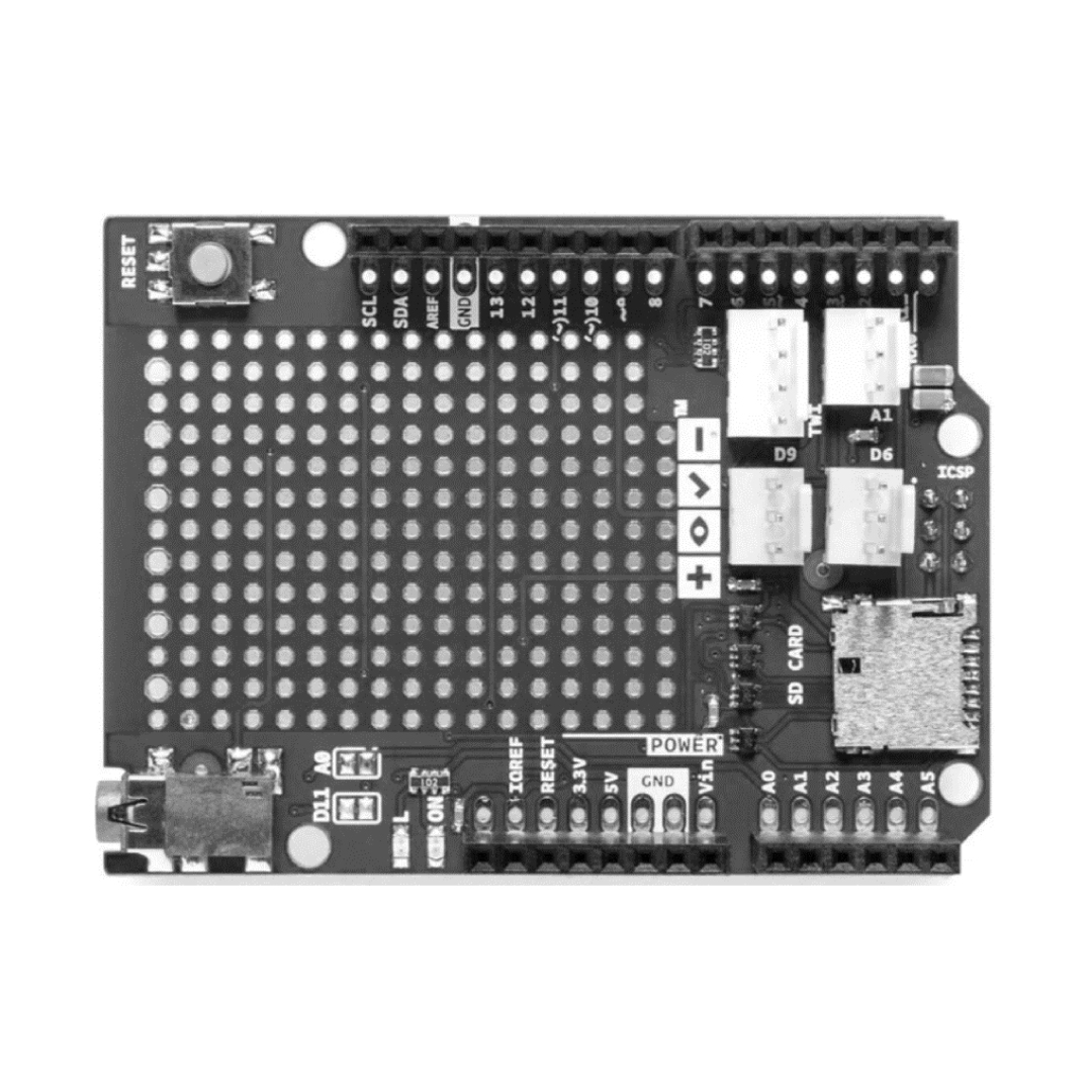 Placa protótipo “protoshield”, com mini placa de ensaio compatível com Arduino UNO Rev3