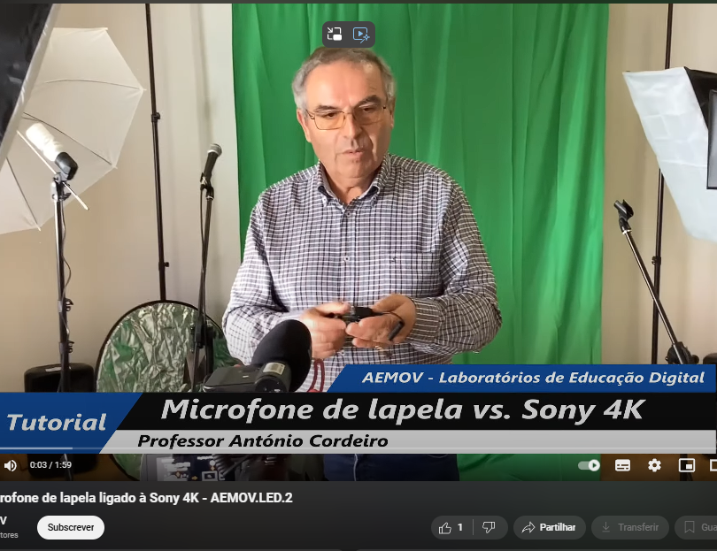 Como usar o microfone de lapela