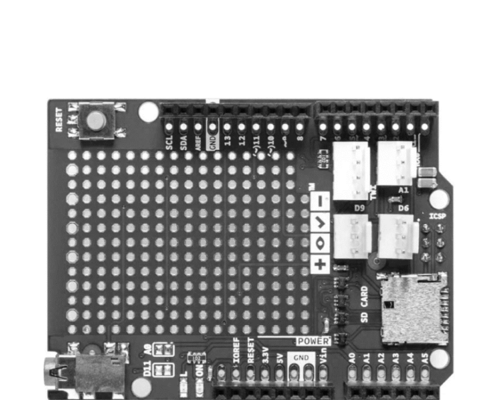 Placa protótipo “protoshield”, com mini placa de ensaio compatível com Arduino UNO Rev3