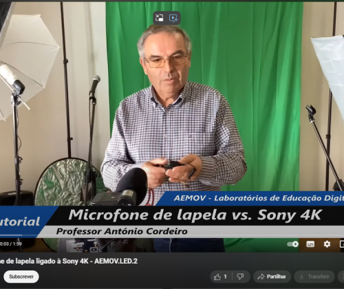 Como usar o microfone de lapela